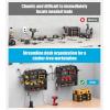 imageCCCEI Modular Desk Power Tools Organizer with Charging Station 4 Layer Drills Battery Storage Wall Mount Garage Shop Organization Anniversary Birthday Gifts for Men Father Yellow 6FT CordBlack