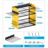 imageCCCEI Modular Desk Power Tools Organizer with Charging Station 4 Layer Drills Battery Storage Wall Mount Garage Shop Organization Anniversary Birthday Gifts for Men Father Yellow 6FT CordYellow