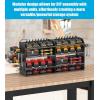 imageCCCEI Modular Desk Power Tools Organizer with Charging Station 4 Layer Drills Battery Storage Wall Mount Garage Shop Organization Anniversary Birthday Gifts for Men Father Yellow 6FT CordBlack
