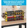 imageCCCEI Modular Desk Power Tools Organizer with Charging Station 4 Layer Drills Battery Storage Wall Mount Garage Shop Organization Anniversary Birthday Gifts for Men Father Yellow 6FT CordYellow