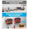 imageCCCEI Modular Desk Power Tools Organizer with Charging Station 4 Layer Drills Battery Storage Wall Mount Garage Shop Organization Anniversary Birthday Gifts for Men Father Yellow 6FT CordRed