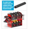 imageCCCEI Modular Desk Power Tools Organizer with Charging Station 4 Layer Drills Battery Storage Wall Mount Garage Shop Organization Anniversary Birthday Gifts for Men Father Yellow 6FT CordRed