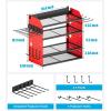 imageCCCEI Modular Desk Power Tools Organizer with Charging Station 4 Layer Drills Battery Storage Wall Mount Garage Shop Organization Anniversary Birthday Gifts for Men Father Yellow 6FT CordRed
