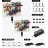 imageCCCEI Modular Pegboard Desk Organizer and Storage Gaming Office Supplies Shelf Accessories with Outlets and USB Metal Privacy Panels Peg board Deco Clamp on Table Gifts for Men 6FT6FT Cord