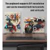 imageCCCEI Modular Pegboard Desk Organizer and Storage Gaming Office Supplies Shelf Accessories with Outlets and USB Metal Privacy Panels Peg board Deco Clamp on Table Gifts for Men 6FT6FT Cord