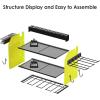 imageCCCEI Modular Power Tool Organizer Wall Mount Charging Station Black 6 Drills Holder with 8 Plug Power Strip Garage Drill Battery Heavy Duty Metal Shelf Utility Rack with Hooks Side StorageGreen