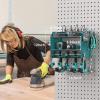 imageCCCEI Modular Power Tool Organizer Wall Mount with Charging Station Garage 4 Drill Storage Shelf with Hooks Screwdriver Drill Bit Heavy Duty Rack Tool Battery Holder Built in 8 Outlet Power StripJNavy Blue