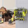 imageCCCEI Modular Power Tool Organizer Wall Mount with Charging Station Garage 4 Drill Storage Shelf with Hooks Screwdriver Drill Bit Heavy Duty Rack Tool Battery Holder Built in 8 Outlet Power StripDGreen