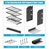 imageCCCEI Modular Power Tools Organizer with USB Charging Station 4 Layer Drills and Battery Storage Wall Mount Garage Shop Organization Anniversary Birthday Gifts for Men Father 6FT Cord BlackBlack