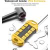 imageCCCEI Outdoor Power Strip Weatherproof with 8 Plug Waterproof Extension Cord with Multiple Outlets Christmas Exterior Garden Yard Surge Protector 15FTYellow