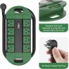 imageCCCEI Outdoor Power Strip Weatherproof with 8 Plug Waterproof Extension Cord with Multiple Outlets Christmas Exterior Garden Yard Surge Protector 15FTGreen