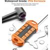 imageCCCEI Outdoor Power Strip Weatherproof with 8 Plug Waterproof Extension Cord with Multiple Outlets Christmas Exterior Garden Yard Surge Protector 15FTOrange