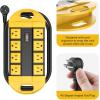 imageCCCEI Outdoor Power Strip Weatherproof with 8 Plug Waterproof Extension Cord with Multiple Outlets Christmas Exterior Garden Yard Surge Protector 15FTYellow