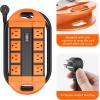 imageCCCEI Outdoor Power Strip Weatherproof with 8 Plug Waterproof Extension Cord with Multiple Outlets Christmas Exterior Garden Yard Surge Protector 15FTOrange