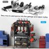 imageCCCEI Power Tool Organizer Cart with Charging Station Garage Floor Rolling Storage Cart on Wheels for Mechanic Mobile 6 Drill Tool Box Utility Cart with Battery Charging Power Strip BlackBlack