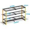 imageCCCEI Power Tool Organizer Wall Mount Large 4 Layer Garage Storage Shelves and Organization Heavy Duty Metal Drill Battery Tools Box Holder Rack Gifts for Men Yellow