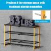 imageCCCEI Power Tool Organizer Wall Mount Large 4 Layer Garage Storage Shelves and Organization Heavy Duty Metal Drill Battery Tools Box Holder Rack Gifts for Men Yellow