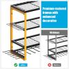 imageCCCEI Power Tool Organizer Wall Mount Large 4 Layer Garage Storage Shelves and Organization Heavy Duty Metal Drill Battery Tools Box Holder Rack Gifts for Men Yellow