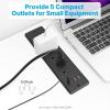 imageCCCEI Recessed Power Strip Surge Protector with 5 Outlets USB 30 USBA and USBC Ports Built in Furniture Desk Hidden Outlet with 6 FT 45 Degree Flat Plug Extension Cord6FT