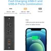 imageCCCEI Recessed Power Strip with 20W USB C Port Fast Charging USB A Port Desk Outlet Furniture Hidden Charging Station for Side Table End Table with 6FT 45 Degree Flat Plug Extension Cord Black20WBlack