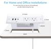 imageCCCEI Recessed Power Strip with 20W USB C Port Fast Charging USB A Port Desk Outlet Furniture Hidden Charging Station for Side Table End Table with 6FT 45 Degree Flat Plug Extension Cord Black20WWhite