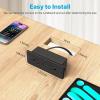 imageCCCEI Recessed Power Strip with Outlet and USB C Ports Furniture Flush Mount Power Strip Small Desk Hidden Outlet for Conference Table Nightstand Black 6FT20WUSBC