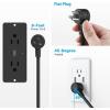 imageCCCEI Recessed Power Strip with Outlet and USB C Ports Furniture Flush Mount Power Strip Small Desk Hidden Outlet for Conference Table Nightstand Black 6FT20WUSBC