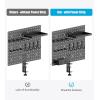 imageCCCEI Set Desk Organizer and Storage Pegboard with Charging Station Gaming Standing Office Supplies Shelf Accessorie Black Desktop Clamp Peg Board Privacy Organization Panel Gifts for Men 10FTBlack
