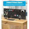 imageCCCEI Set Desk Organizer and Storage Pegboard with Charging Station Gaming Standing Office Supplies Shelf Accessorie Black Desktop Clamp Peg Board Privacy Organization Panel Gifts for Men 10FTBlack