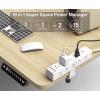 imageCCCEI Standing Desk Clamp Power Strip with 15 Outlets Widely Spaced Desktop Edge Mount Surge Protector Outlet Fast Charging USBA and USBC Ports 10 FT Flat Plug Fit 16 inch Table top BlackWhite45W