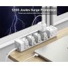 imageCCCEI Standing Desk Clamp Power Strip with 15 Outlets Widely Spaced Desktop Edge Mount Surge Protector Outlet Fast Charging USBA and USBC Ports 10 FT Flat Plug Fit 16 inch Table top BlackWhite45W
