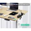 imageCCCEI Standing Desk Clamp Power Strip with 15 Outlets Widely Spaced Desktop Edge Mount Surge Protector Outlet Fast Charging USBA and USBC Ports 10 FT Flat Plug Fit 16 inch Table top BlackBlack20W