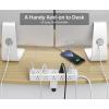 imageCCCEI Standing Desk Clamp Power Strip with 15 Outlets Widely Spaced Desktop Edge Mount Surge Protector Outlet Fast Charging USBA and USBC Ports 10 FT Flat Plug Fit 16 inch Table top BlackWhite45W