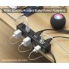 imageCCCEI Standing Desk Clamp Power Strip with 15 Outlets Widely Spaced Desktop Edge Mount Surge Protector Outlet Fast Charging USBA and USBC Ports 10 FT Flat Plug Fit 16 inch Table top BlackBlack20W