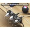 imageCCCEI Standing Desk Clamp Power Strip with 15 Outlets Widely Spaced Desktop Edge Mount Surge Protector Outlet Fast Charging USBA and USBC Ports 10 FT Flat Plug Fit 16 inch Table top BlackBlack20W