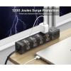 imageCCCEI Standing Desk Clamp Power Strip with 15 Outlets Widely Spaced Desktop Edge Mount Surge Protector Outlet Fast Charging USBA and USBC Ports 10 FT Flat Plug Fit 16 inch Table top BlackBlack20W