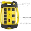 imageHeavy Duty Power Strip with USB Workshop 8 Outlet Surge Protector 2700 Joules Industrial Metal 15Amp Power Strip 6FT Extension Cord and Wide Spaced YellowYellow