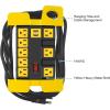 imageHeavy Duty Power Strip with USB Workshop 8 Outlet Surge Protector 2700 Joules Industrial Metal 15Amp Power Strip 6FT Extension Cord and Wide Spaced YellowBlack