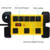 imageHeavy Duty Surge Protector for Appliances 8 Outlet Workshop Power Strip with 1200 Joules Metal with 6FT Extension Cord and Wide Spaced GreyYellow
