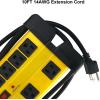 imageHeavy Duty Surge Protector for Appliances 8 Outlet Workshop Power Strip with 1200 Joules Metal with 6FT Extension Cord and Wide Spaced GreyYellow