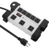 imageHeavy Duty Surge Protector for Appliances 8 Outlet Workshop Power Strip with 1200 Joules Metal with 6FT Extension Cord and Wide Spaced GreyGrey