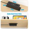 imageCCCEI Wall Mount Power Strip with USB Ports Under Desk Mountable Power Strip with Outlets 6FT Flat Plug Extension Cord Outlet 20W USBC Ports1FT