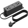 imageCCCEI Wall Mount Power Strip with USB Ports Under Desk Mountable Power Strip with Outlets 6FT Flat Plug Extension Cord Outlet 20W USBC Ports15FT