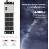 imageCCCEI Magnetic Heavy Duty Power Strip Surge Protector 20Amp 12 Gauge High Amp Extension Outlets Garage Wall Mount 8 Plug Metal Power Strip 6FT Yellow 515P Adapter 620R TSlot 20a for ApplianceGrey