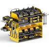 imageCCCEI Modular Desk Power Tools Organizer with Charging Station 4 Layer Drills Battery Storage Wall Mount Garage Shop Organization Anniversary Birthday Gifts for Men Father Yellow 6FT CordYellow