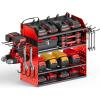 imageCCCEI Modular Desk Power Tools Organizer with Charging Station 4 Layer Drills Battery Storage Wall Mount Garage Shop Organization Anniversary Birthday Gifts for Men Father Yellow 6FT CordRed