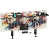 imageCCCEI Modular Pegboard Desk Organizer and Storage Gaming Office Supplies Shelf Accessories with Outlets and USB Metal Privacy Panels Peg board Deco Clamp on Table Gifts for Men 6FT6FT Cord