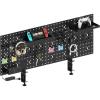 imageCCCEI Set Desk Organizer and Storage Pegboard with Charging Station Gaming Standing Office Supplies Shelf Accessorie Black Desktop Clamp Peg Board Privacy Organization Panel Gifts for Men 10FTBlack