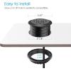 image3 inch Desk Power Grommet White USB Grommet with Green Port Desk Hole Round Grommet Outlets with 2 AC Outlets and 2 USB Ports 65FT Heavy Duty Power CordBlack