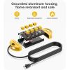 imageCCCEI Heavy Duty Power Strip Surge Protector Metal 8 Outlets Power Strip for Appliance Garage Shop Industrial Workbench 15 AMP Outlets Strip 10FT Extension Cord Set1